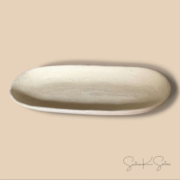 8x19 Artisan Handcrafted Decorative Oval Tray Cream - Hearth & Hand Magnolia - Picture 4 of 7